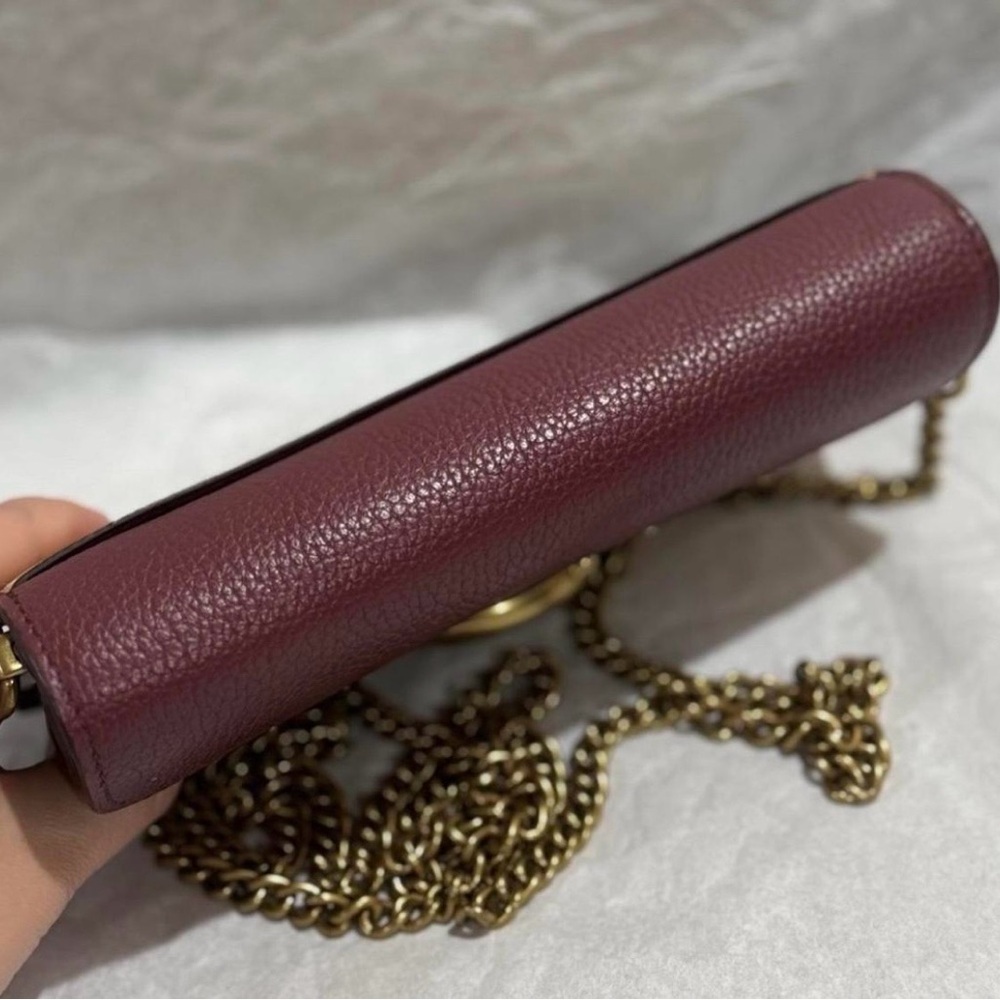 Coach Maroon and Beige Tabby Leather Crossbody Bag - Picture 4 of 8